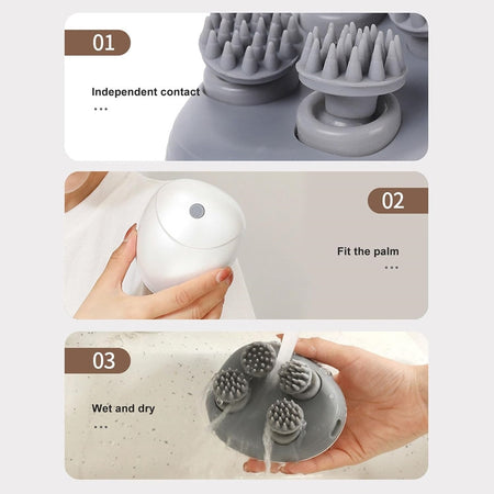 Massaggiatore Elettrico Con 4 Testine Massaggianti Girevoli Modalità Regolabili Portatile