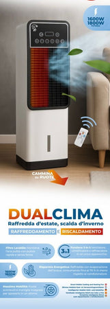 Stufa Elettrica Portatile 3in1 Riscaldatore Aria Calda Fredda Umidificatore Telecomando