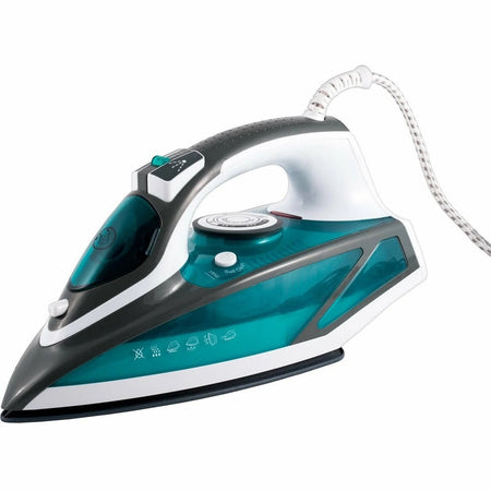 Ferro Da Stiro A Vapore Con Piastra In Ceramica 2200w Serbatoio 450ml Manico Antiscivolo