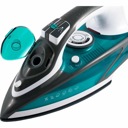 Ferro Da Stiro A Vapore Con Piastra In Ceramica 2200w Serbatoio 450ml Manico Antiscivolo