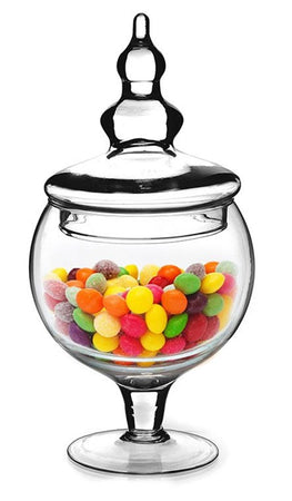 Potiche In Vetro Cofanetto Con Coperchio ø13xh30cm Per Dolci Caramelle Oggetto Decorativo