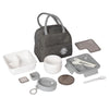 Set Lunch Box Con Borsa Termica Contenitori Posate 6pz Per Pranzo Ufficio Scuola Campeggi