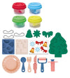 Kit Gioco Per Bambini +3 Anni Creativo A Tema Natalizio Con Plastilina 19 Accessori