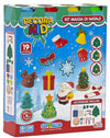 Kit Gioco Per Bambini +3 Anni Creativo A Tema Natalizio Con Plastilina 19 Accessori