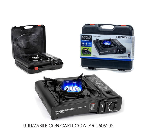 Fornello Portatile Funziona Con Cartucce A Gas Butano Con Valigetta Per Campeggio Giardino