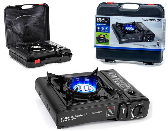 Fornello Portatile Funziona Con Cartucce A Gas Butano Con Valigetta Per Campeggio Giardino