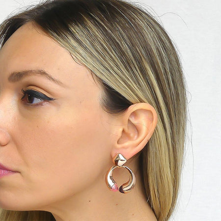 Boccadamo Orecchini Donna Pendenti Con Cristalli Morganite e Ametista