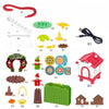 Set Da Gioco Tavolo Educativo Per Bambini Sensoriale Interattivo Natalizio Con Valigetta