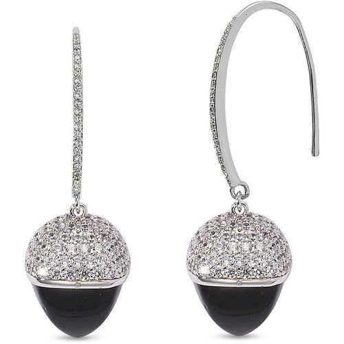 Boccadamo Orecchini Donna Ad Amo Zirconato Con Cristallo Piramidale Color Onice