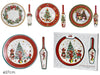 Set Piatto Rotondo + Paletta Coordinata Di Natale In Ceramica Decorativa ø27cm 4 Modelli
