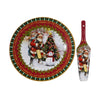 Set Piatto Rotondo + Paletta Coordinata Di Natale In Ceramica Decorativa ø27cm 4 Modelli
