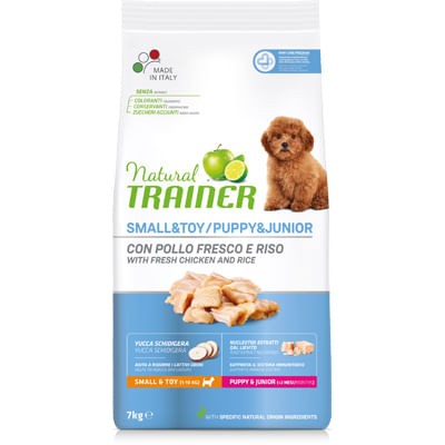 Natural Trainer Mantenimento mangime secco Cani Puppy small & toy pollo e riso