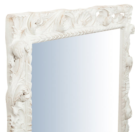 Biscottini Biscottini Specchiera Parete Legno Bianca Anticata 94x6.5x114 Vert Orizzontale