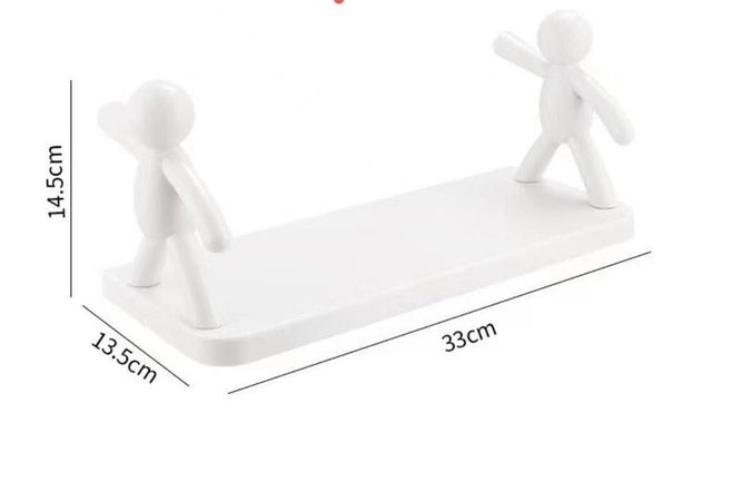 Mensola Da Parete Decorativo Scaffale Sospeso Con Adesivo Organizer Cucina Bagno Soggiorno