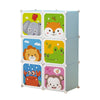 Armadio Modulare Per Bambini Multiuso Portaoggetti A 6 Scomparti Cubi Con Ante Decorate