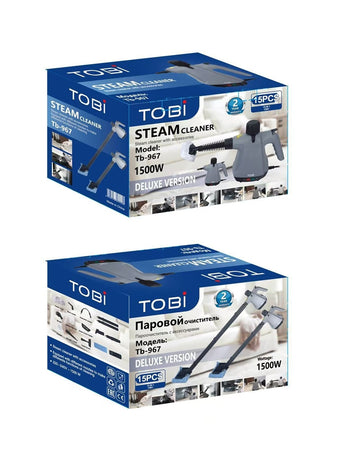 Pulitore A Vapore Portatile 1500w Con 15 Accessori Per Pulizia Profonda Cucina Bagno Auto