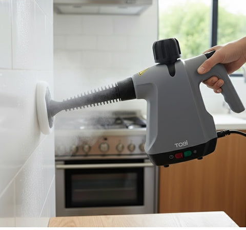 Pulitore A Vapore Portatile 1500w Con 15 Accessori Per Pulizia Profonda Cucina Bagno Auto