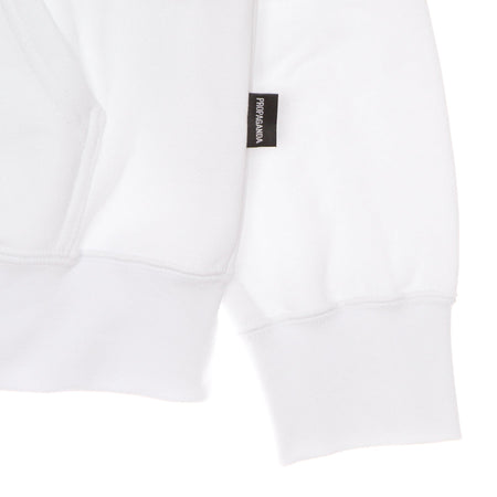 PROPAGANDA Felpa Cappuccio Uomo Scarful Hoodie White da uomo