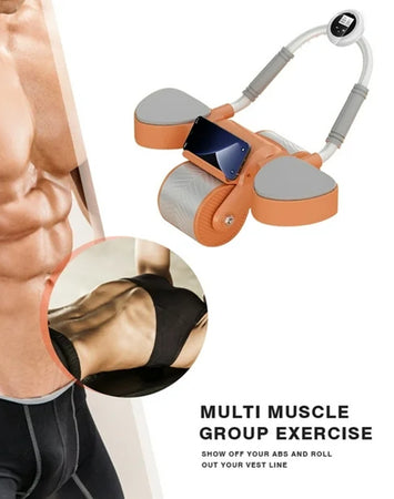 Ruota Per Addominale Con Rullo Per Esercizi Con Supporto Gomiti Timer Portacellulare
