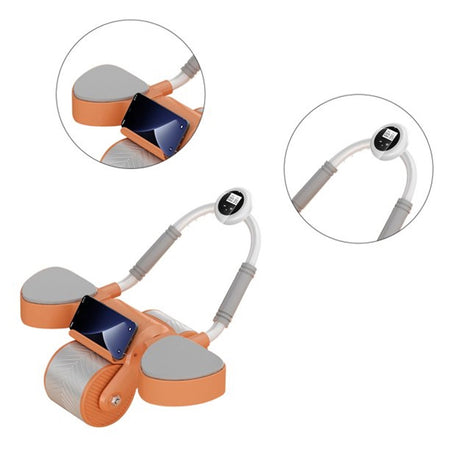 Ruota Per Addominale Con Rullo Per Esercizi Con Supporto Gomiti Timer Portacellulare