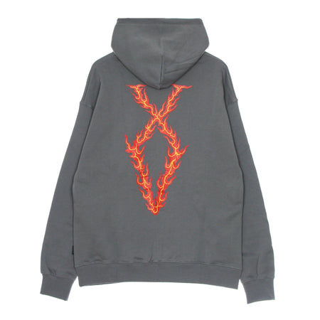 PROPAGANDA Felpa Cappuccio Uomo Xv Flame Hoodie Grey W da uomo