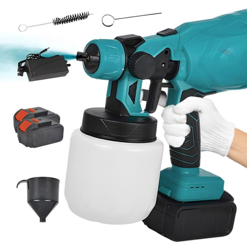 Pistola Per Verniciare A Batteria 2800w 3 Modalità Spruzzo Ugello Ruotabile A 360° Manuale