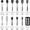 Set 12pz Utensili Da Cucina Mestoli In Silicone Acciaio Antiaderente Portaposate Girevole
