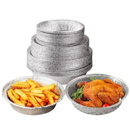 Set 10pz Vassoio Contenitore Antiaderente Alluminio Per Friggitrice Aria Accessori Cucina