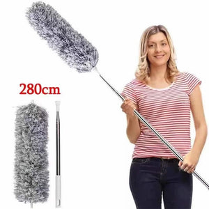 Piumino Spolverino Con Asta Telescopica Estensibile A 280cm Per Pulizia Soffitto Persiane