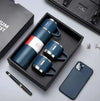Set Thermos In Acciaio Infrangibile A Doppia Parete Da 500 Ml Con 2 Tazze Termiche Regalo