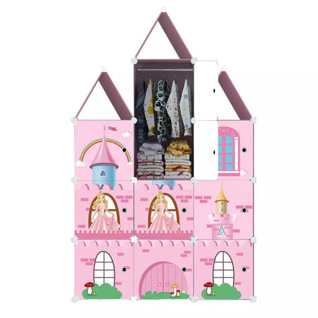 Armadio Modulare Per Bambini Mobile Portaoggetti Giochi Organizer A Castello Con 10 Cubi