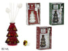 Set Diffusore Di Fragranza Per Ambiente Forma Albero Natalizio Da 80ml Con 6 Bastoncini