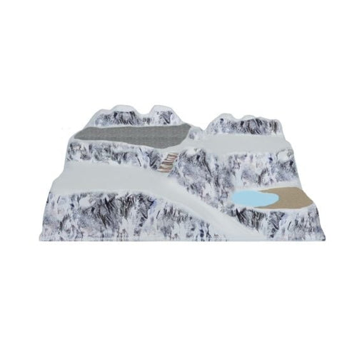 Paesaggio Full Colour Lagazoi per villaggio di Natale, in alluminio e tessuto, 58 x 38 cm