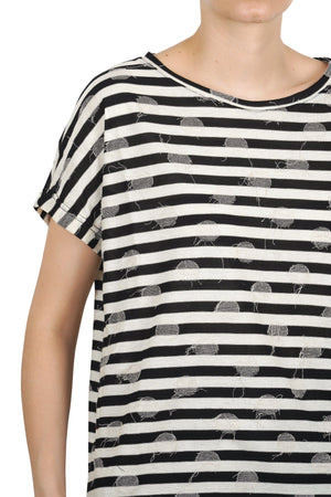 MAMA B Mama B - T-shirt - 451823 - Nero/Latte da donna