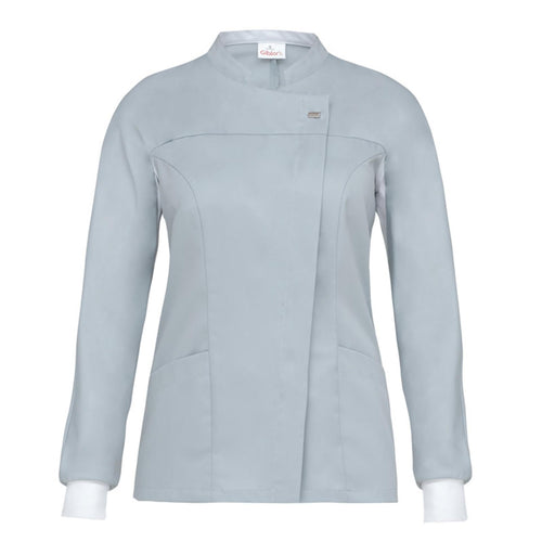 Casacca Giada Grigio Casacca Medicale Donna Tencel No Stiro Antibatterico