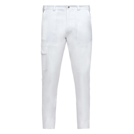 Pantalone Darko Bianco Pantalone Elasticizzato Cuoco Medico Infermiere con Tascone