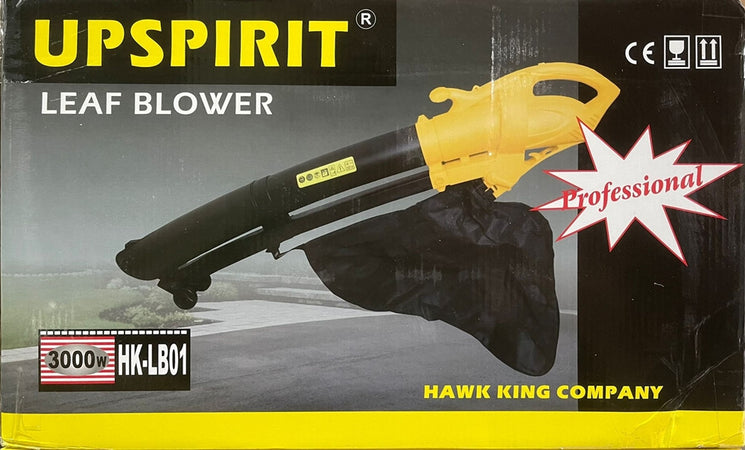 Aspiratore Per Foglie Da 3000w Elettrico 3 In 1 Soffiatore Con Sacco Raccolta Da 35 Litri