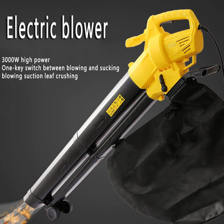 Aspiratore Per Foglie Da 3000w Elettrico 3 In 1 Soffiatore Con Sacco Raccolta Da 35 Litri