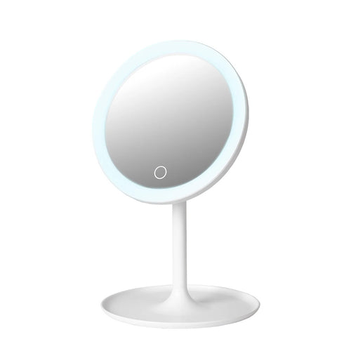 Specchio Luminoso 26 Led Controllo Touch Dimmerabile Regolabile Luce Bianco Freddo