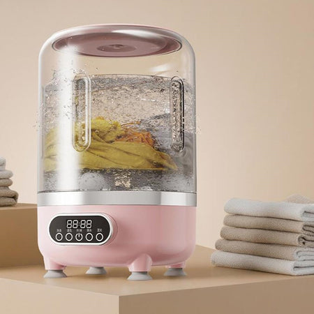 Mini Lavatrice Portatile Compatta Ricaricabile Design Senza Fili Con Cestello Centrifuga