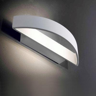 Applique Illuminando CLEO P 12W LED 1020LM 3000°K lampada parete biemissione moderna alluminio bianco interno
