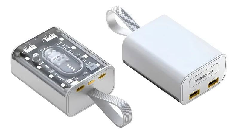 Power Bank Caricabatterie Esterno Portatile Con Ricarica Rapida Da 20000 Mah Con Luce Led