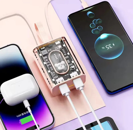 Power Bank Caricabatterie Esterno Portatile Con Ricarica Rapida Da 20000 Mah Con Luce Led