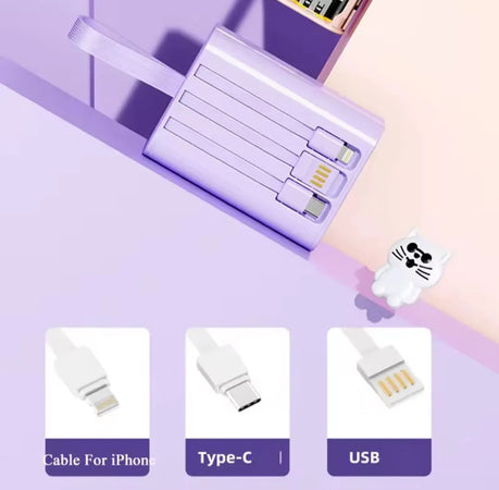 Power Bank Caricabatterie Esterno Portatile Con Ricarica Rapida Da 20000 Mah Con Luce Led