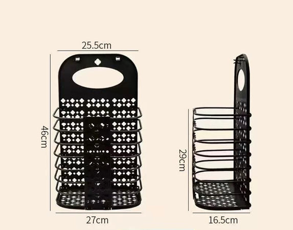 Cesto Portabiancheria Pieghevole A Parete Salvaspazio Con Manico Camera Soggiorno Bagno