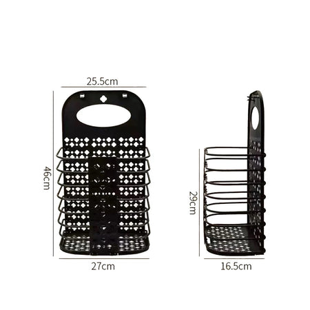 Cesto Portabiancheria Pieghevole A Parete Salvaspazio Con Manico Camera Soggiorno Bagno