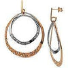 Boccadamo - Orecchini bicolor doppio cerchio maxi con swarovsky