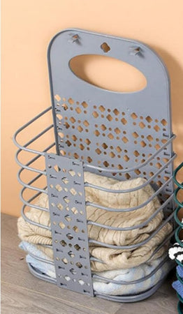 Cesto Portabiancheria Pieghevole A Parete Salvaspazio Con Manico Camera Soggiorno Bagno