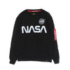 ALPHA INDUSTRIES Felpa Girocollo Uomo Nasa Reflective Sweater Black da uomo