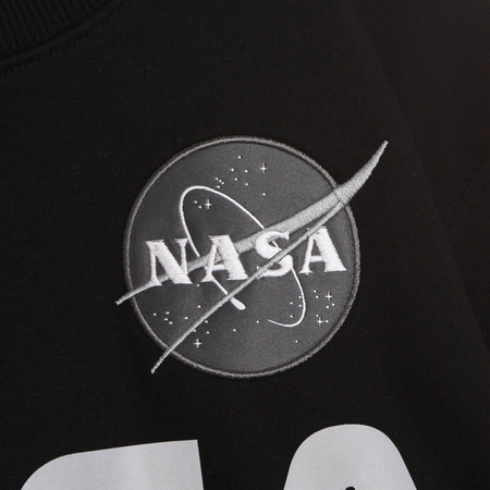 ALPHA INDUSTRIES Felpa Girocollo Uomo Nasa Reflective Sweater Black da uomo